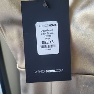 Fashion Nova Champagne Gown - Xsmall